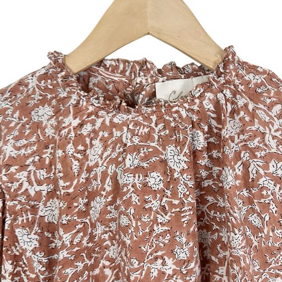 Cleobella Mauve Floral Print Nasir Blouse Top in Raja Size Small - Picture 5 of 8